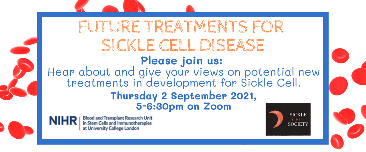 Future treatments for Sickle Cell event info no link horizontal